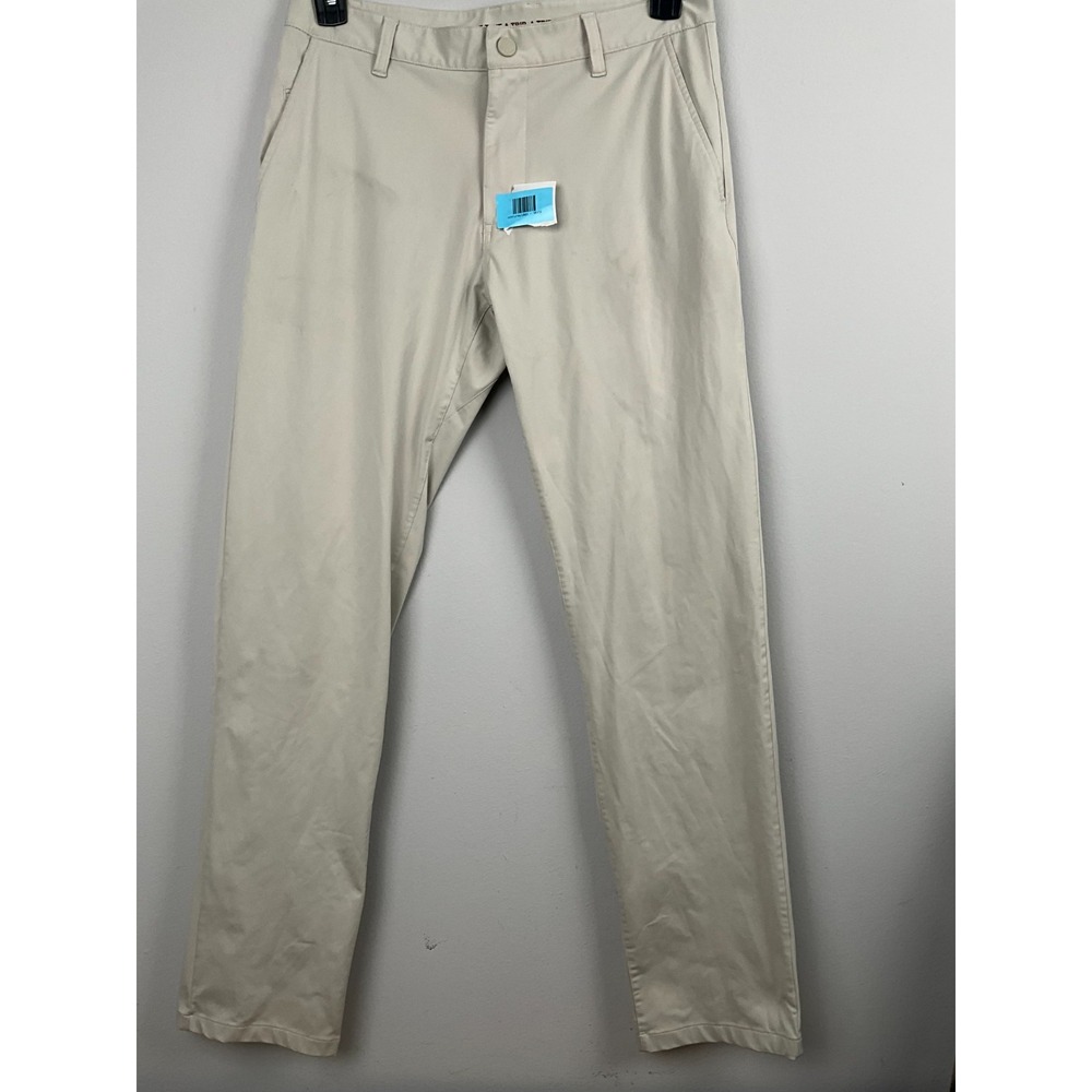 Rhone Men's Commuter Pants Size 31 Slim Fit Beige‎ Stretch Dress Work Travel